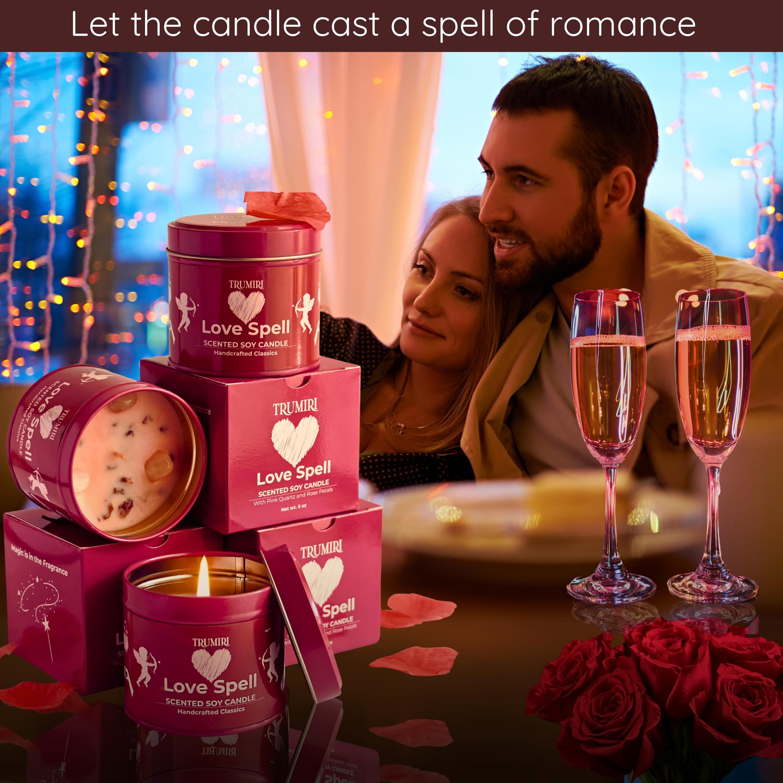 Amazon.com: Love Spell - Scented Candles for Women & Men with Rose